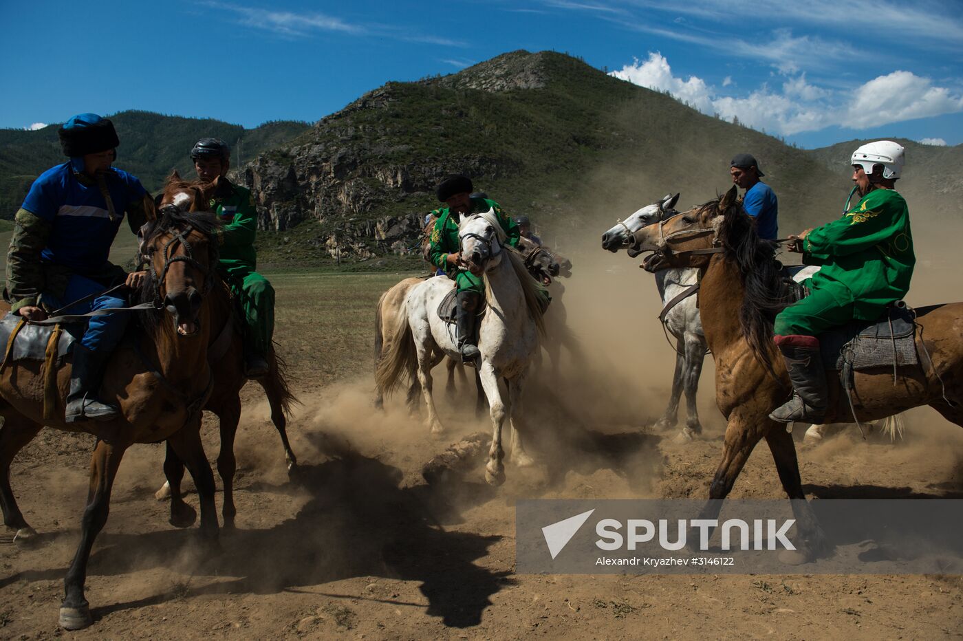 Kok-Boru traditional equestrian tournament in Altai Republic