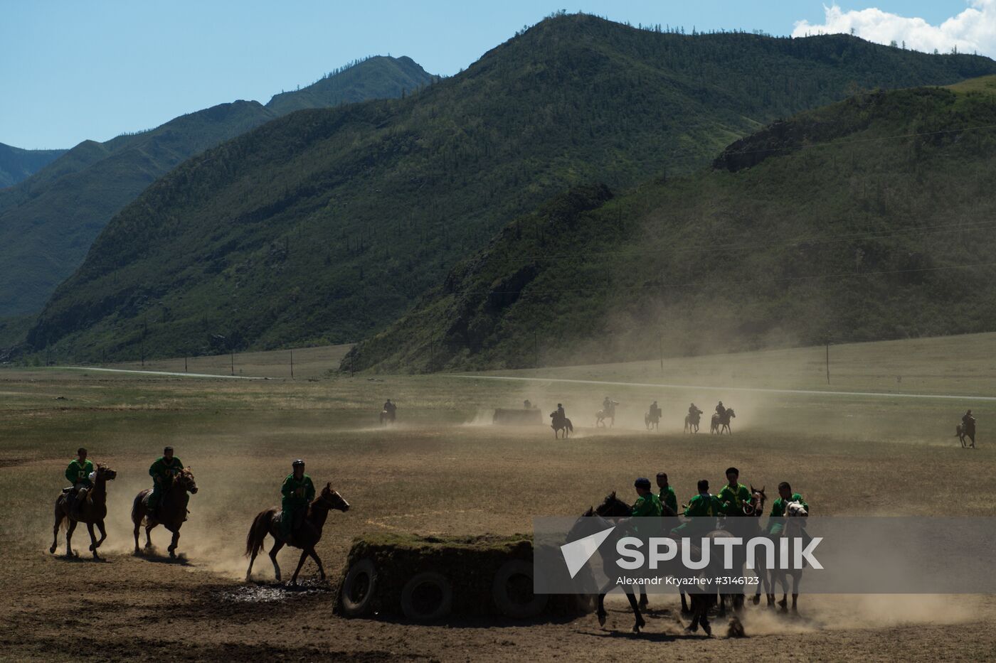 Kok-Boru traditional equestrian tournament in Altai Republic