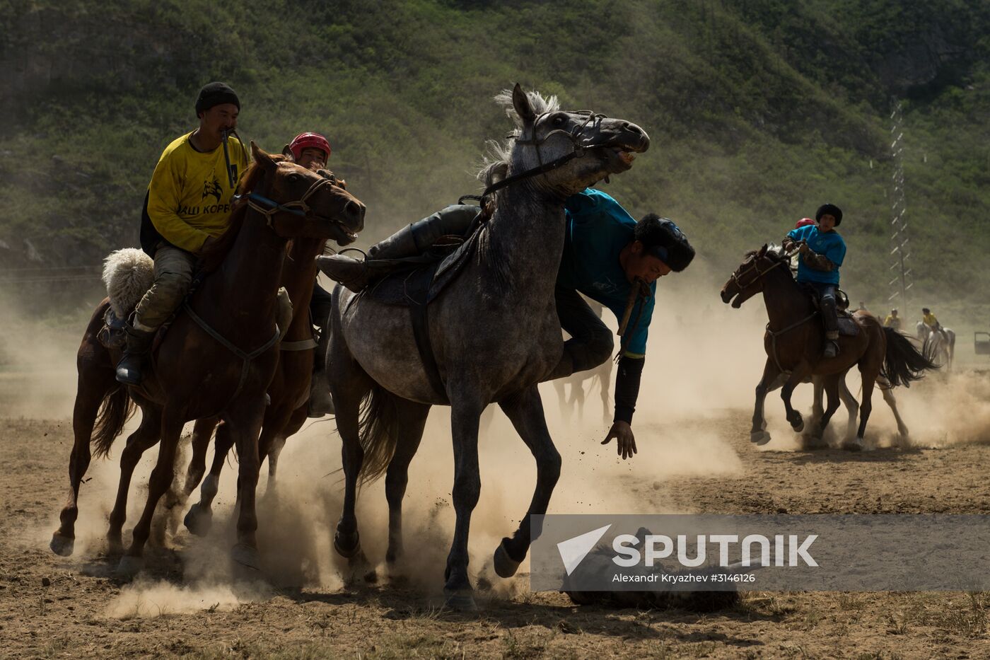 Kok-Boru traditional equestrian tournament in Altai Republic