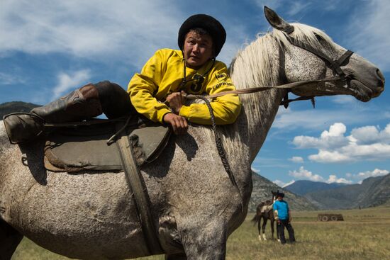 Kok-Boru traditional equestrian tournament in Altai Republic