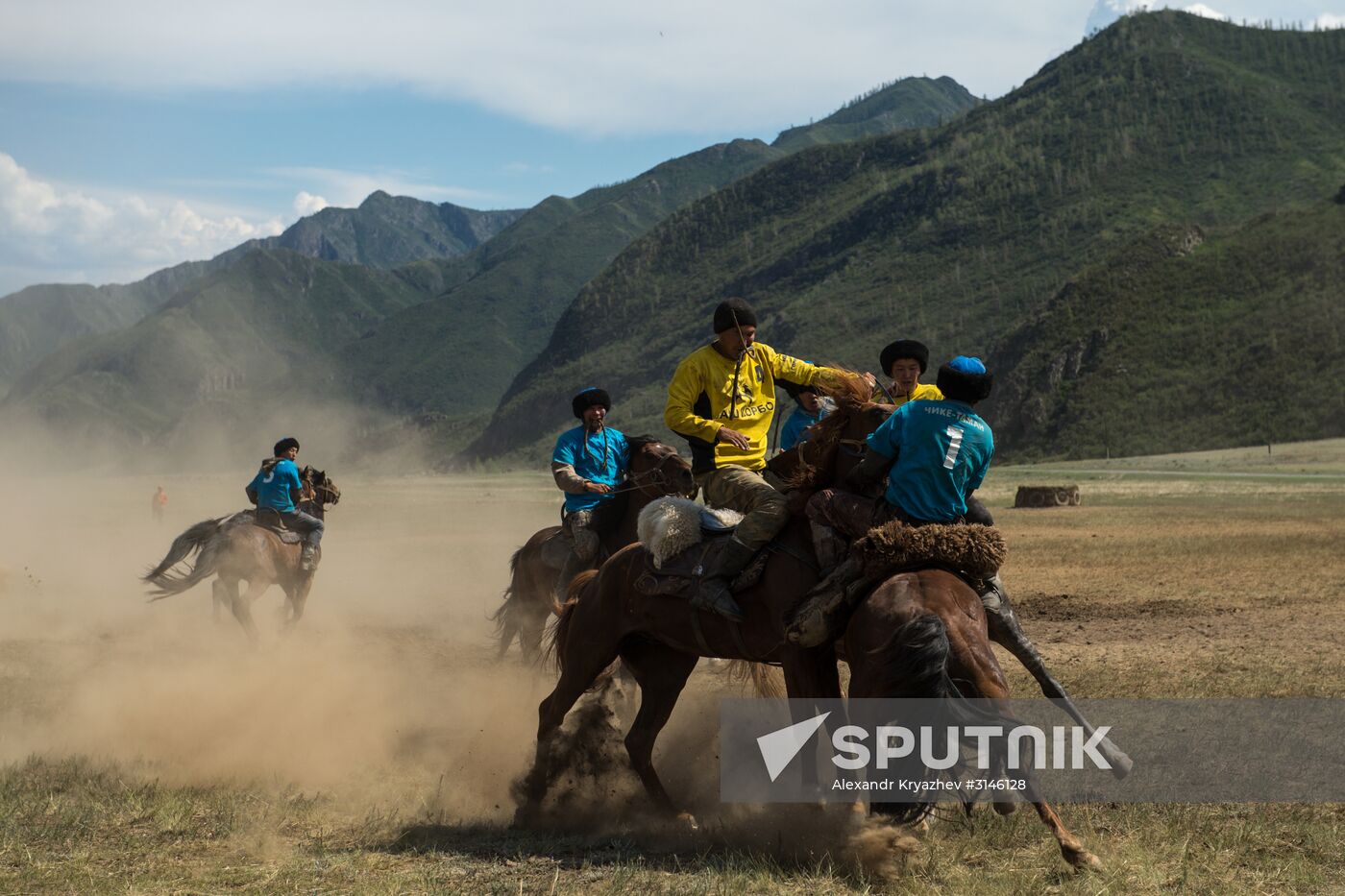 Kok-Boru traditional equestrian tournament in Altai Republic