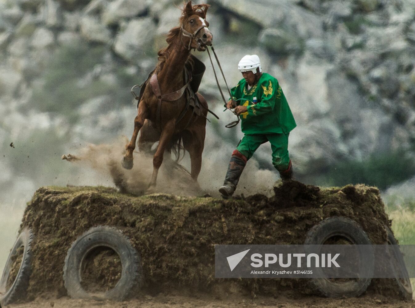 Kok-Boru traditional equestrian tournament in Altai Republic