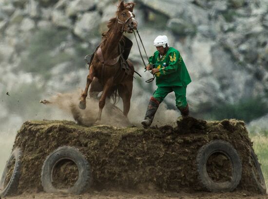 Kok-Boru traditional equestrian tournament in Altai Republic