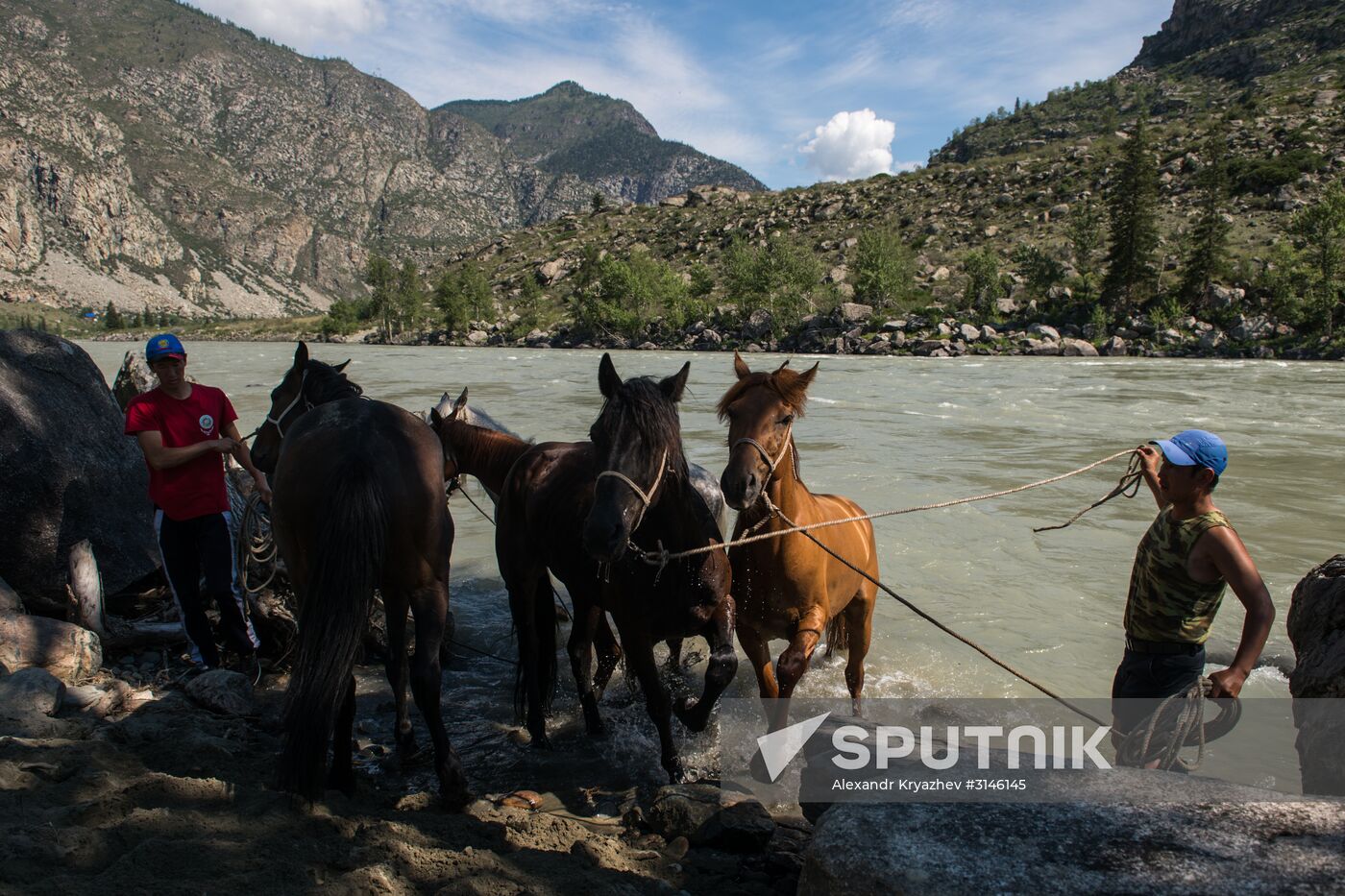 Kok-boru ethnic game tournament in Altai Republic