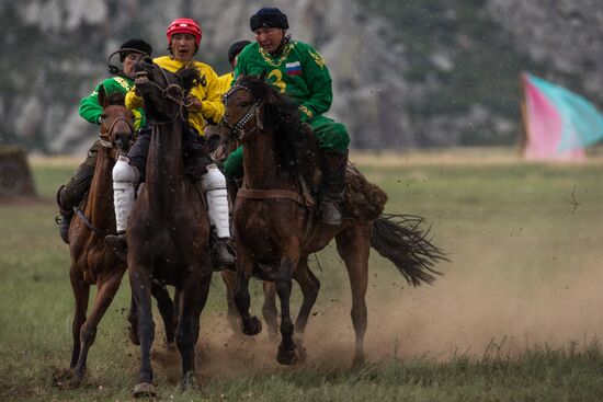 Kok-Boru traditional equestrian tournament in Altai Republic
