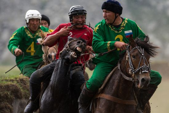 Kok-Boru traditional equestrian tournament in Altai Republic