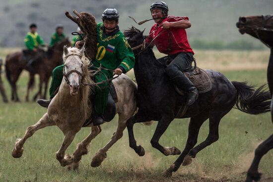 Kok-Boru traditional equestrian tournament in Altai Republic