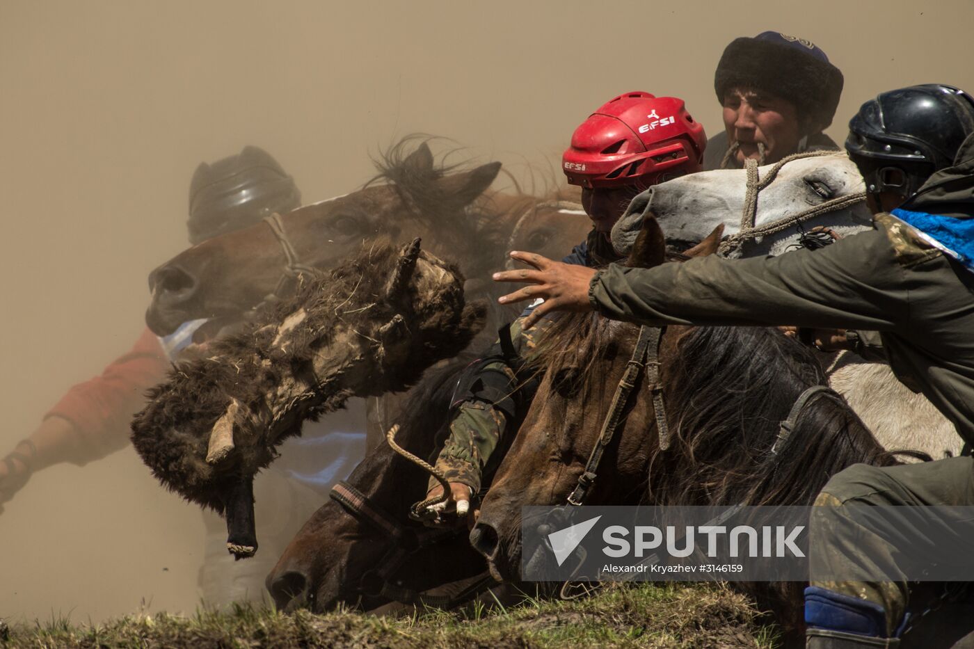 Kok-Boru traditional equestrian tournament in Altai Republic