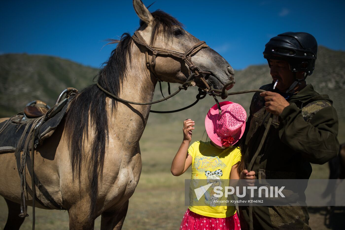 Kok-boru ethnic game tournament in Altai Republic