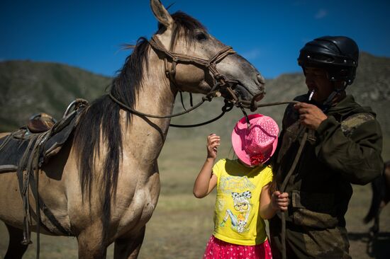 Kok-boru ethnic game tournament in Altai Republic