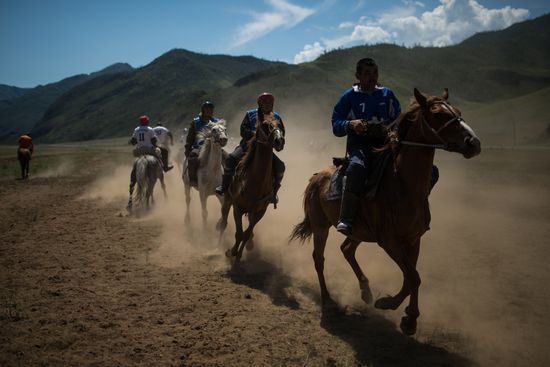 Kok-Boru traditional equestrian tournament in Altai Republic