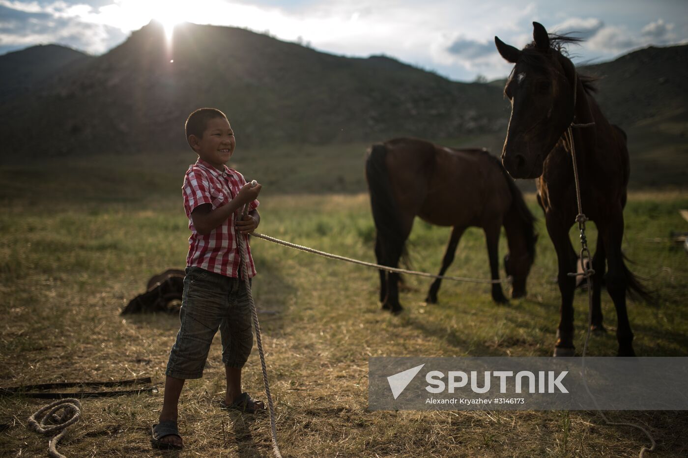 Kok-boru ethnic game tournament in Altai Republic