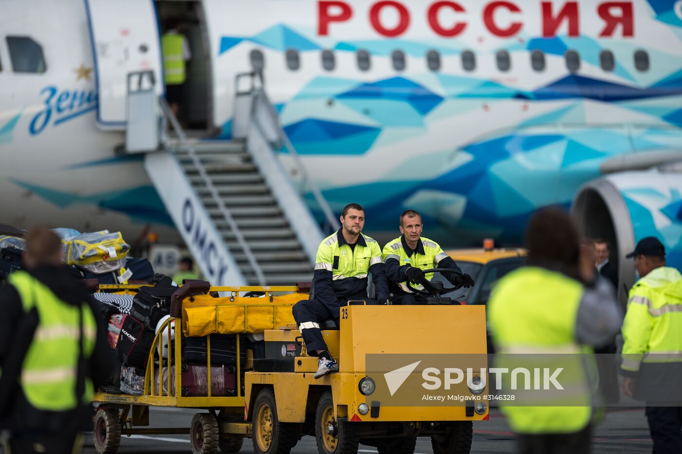 Planes at Omsk Central International Airport