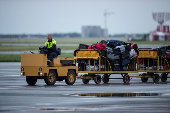 Planes at Omsk Central International Airport