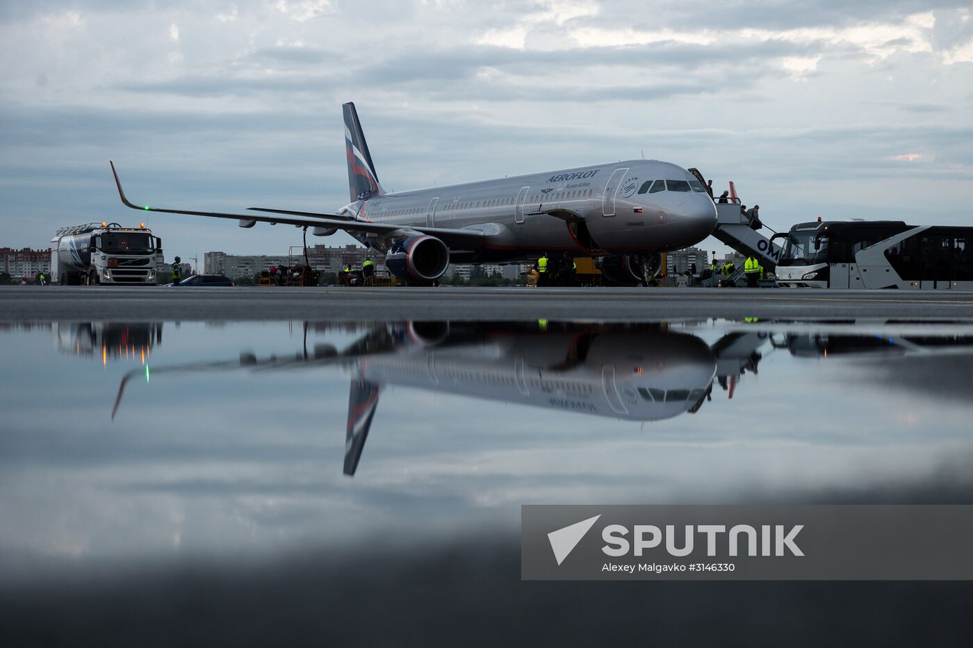 Planes at Omsk Central International Airport