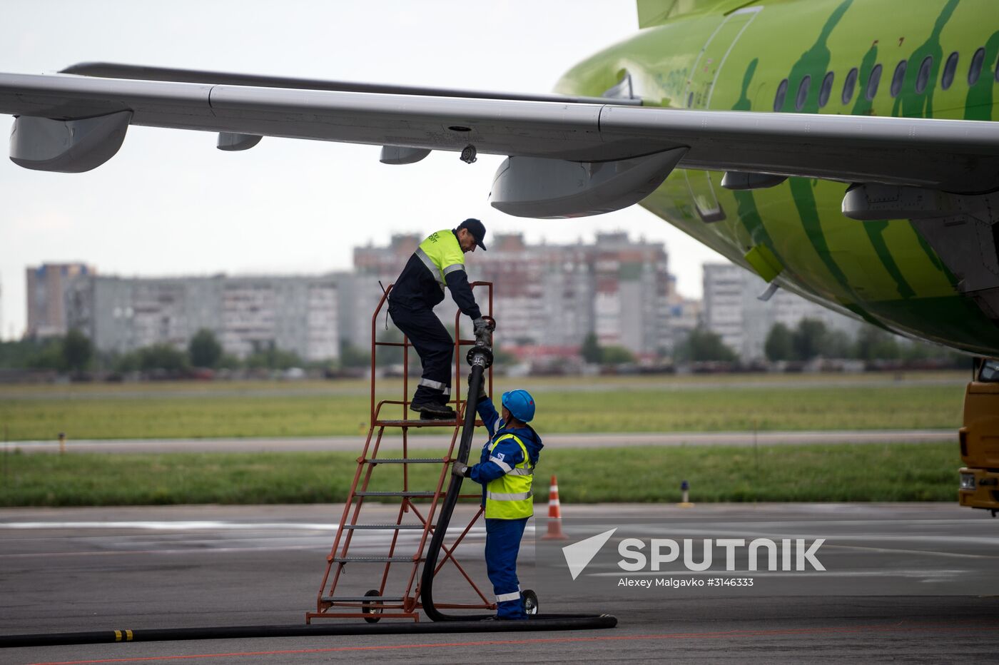 Planes at Omsk Central International Airport