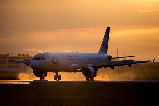 Planes at Omsk Central International Airport