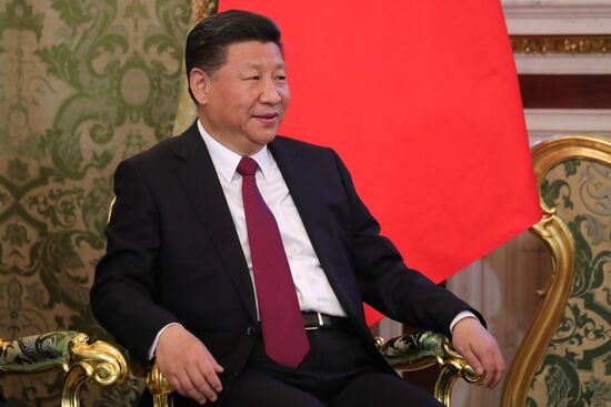 Vladimir Putin meets with Xi Jinping in Moscow