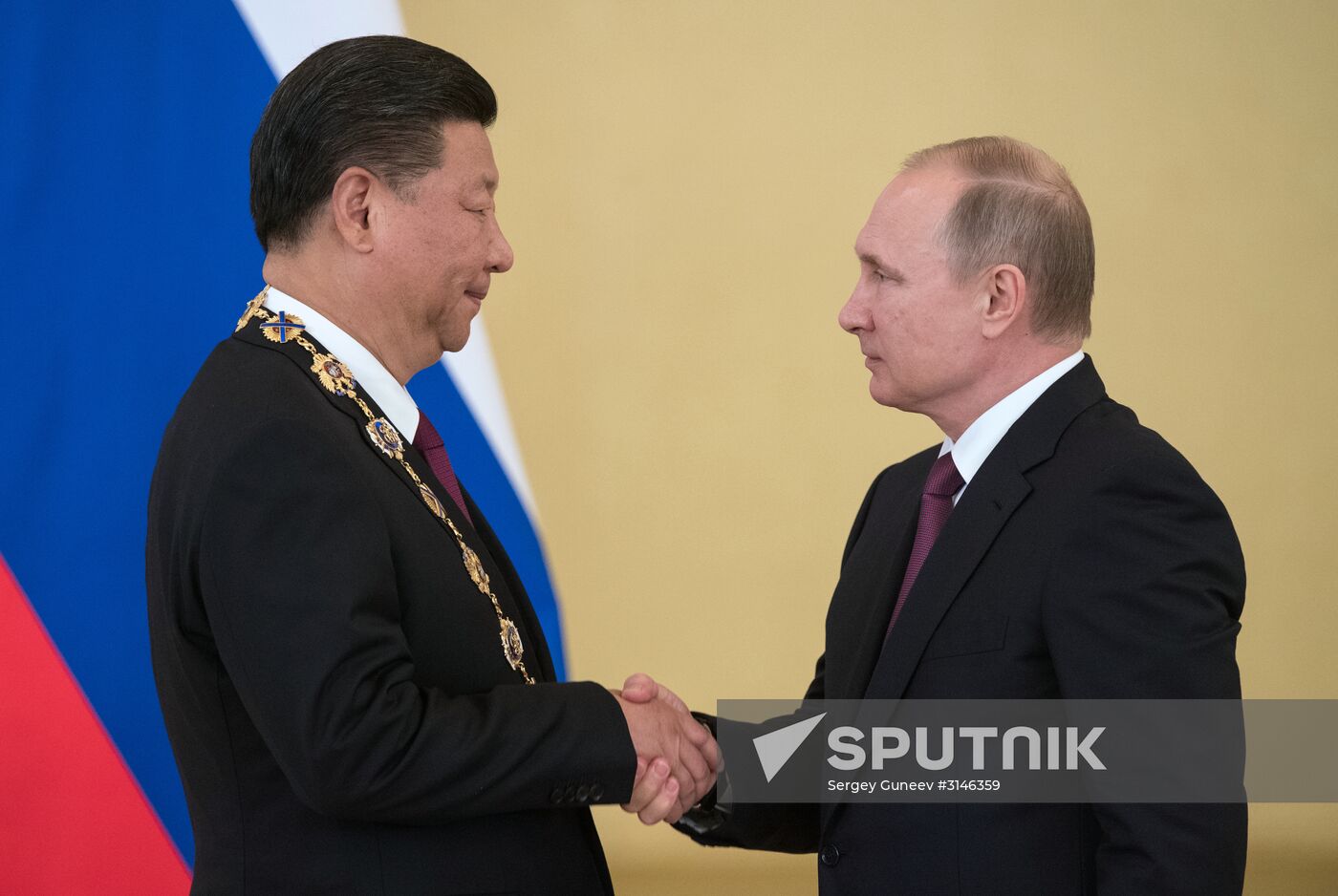 Vladimir Putin meets with Xi Jinping in Moscow