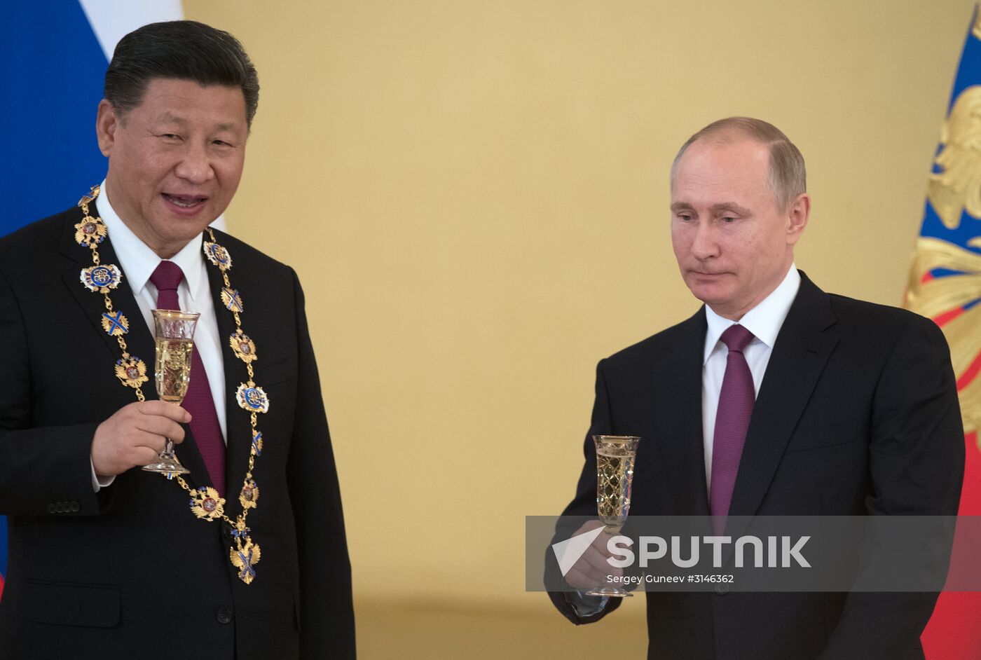 Vladimir Putin meets with Xi Jinping in Moscow