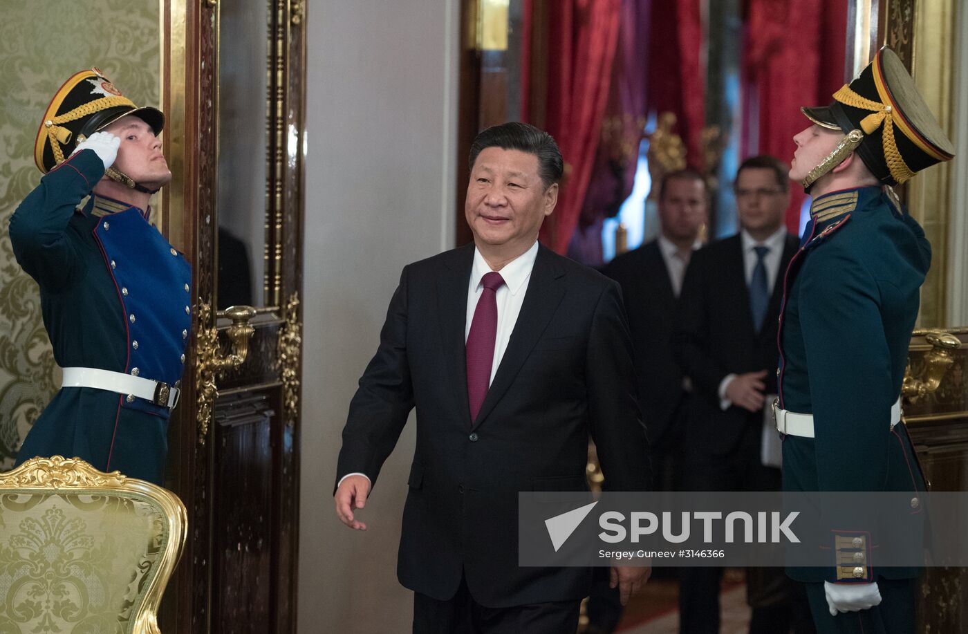 Vladimir Putin meets with Xi Jinping in Moscow