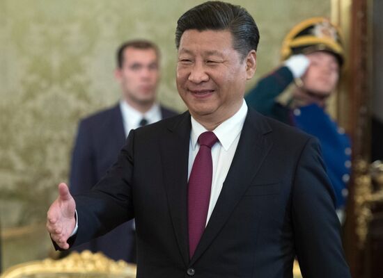 Vladimir Putin meets with Xi Jinping in Moscow