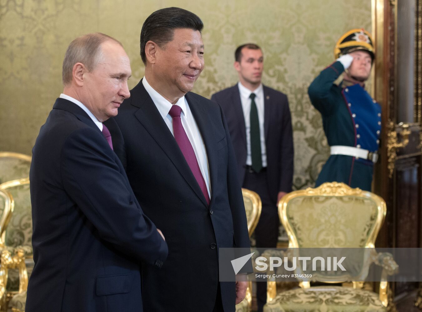 Vladimir Putin meets with Xi Jinping in Moscow