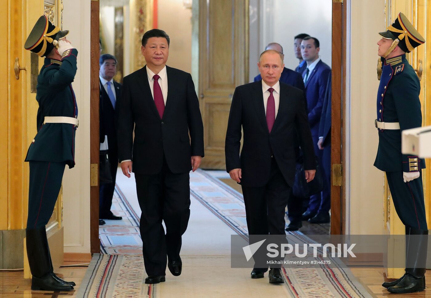 Vladimir Putin meets with Xi Jinping in Moscow