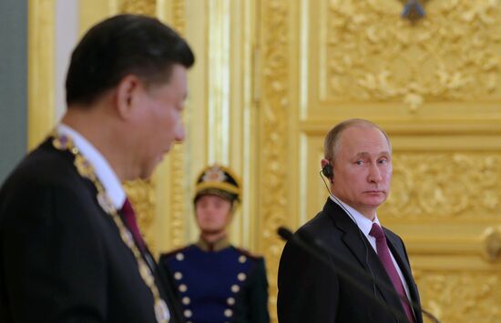 Russian President Vladimir Putin meets with Xi Jinping in Moscow