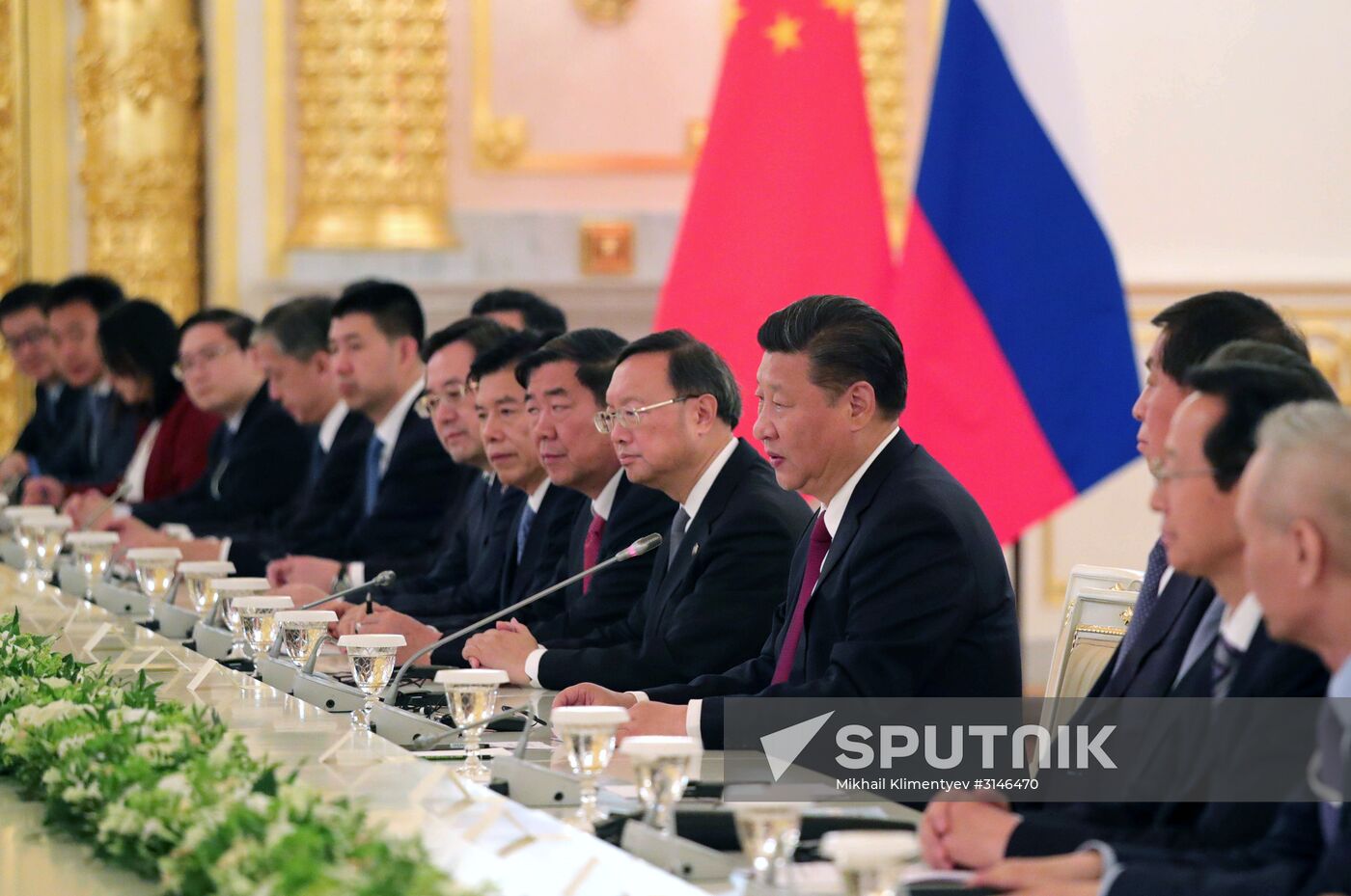 Vladimir Putin meets with Xi Jinping in Moscow