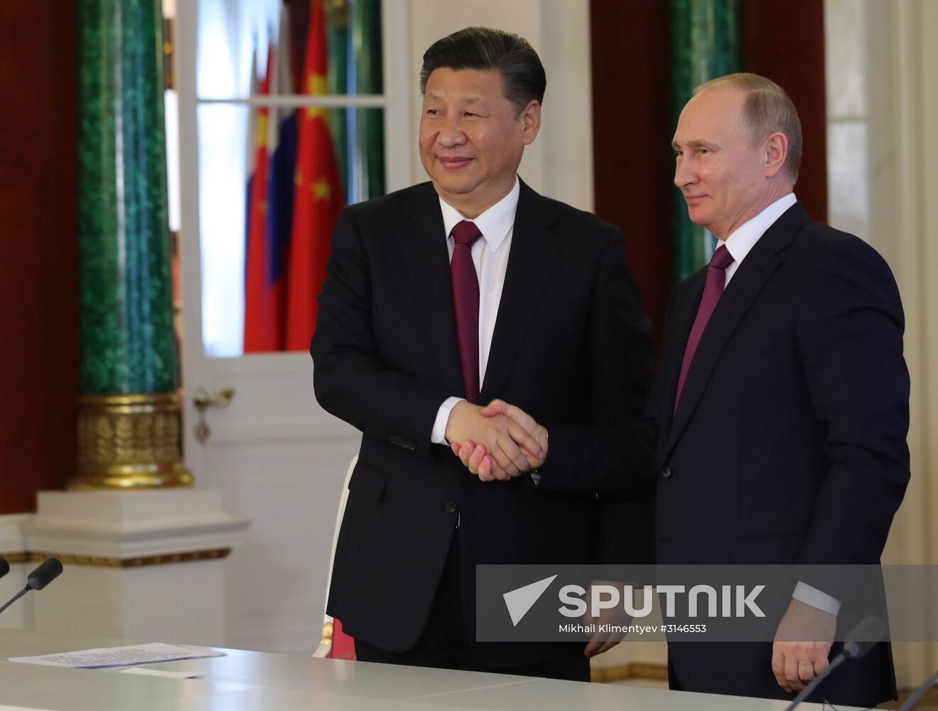 Vladimir Putin meets with Xi Jinping in Moscow