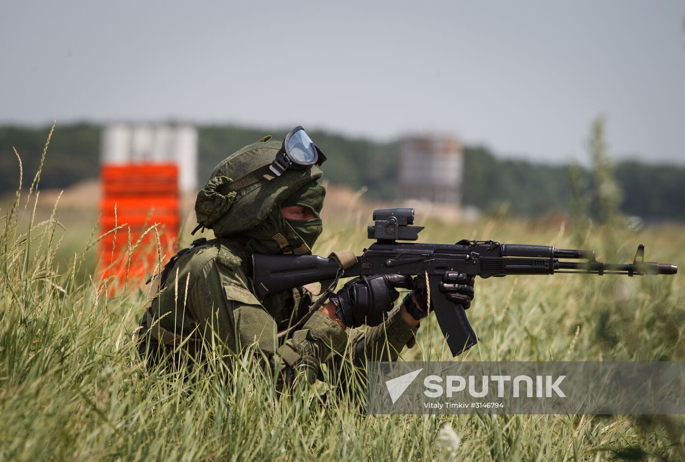 Mi 35M helicopters on training flights in Krasnodar Territory