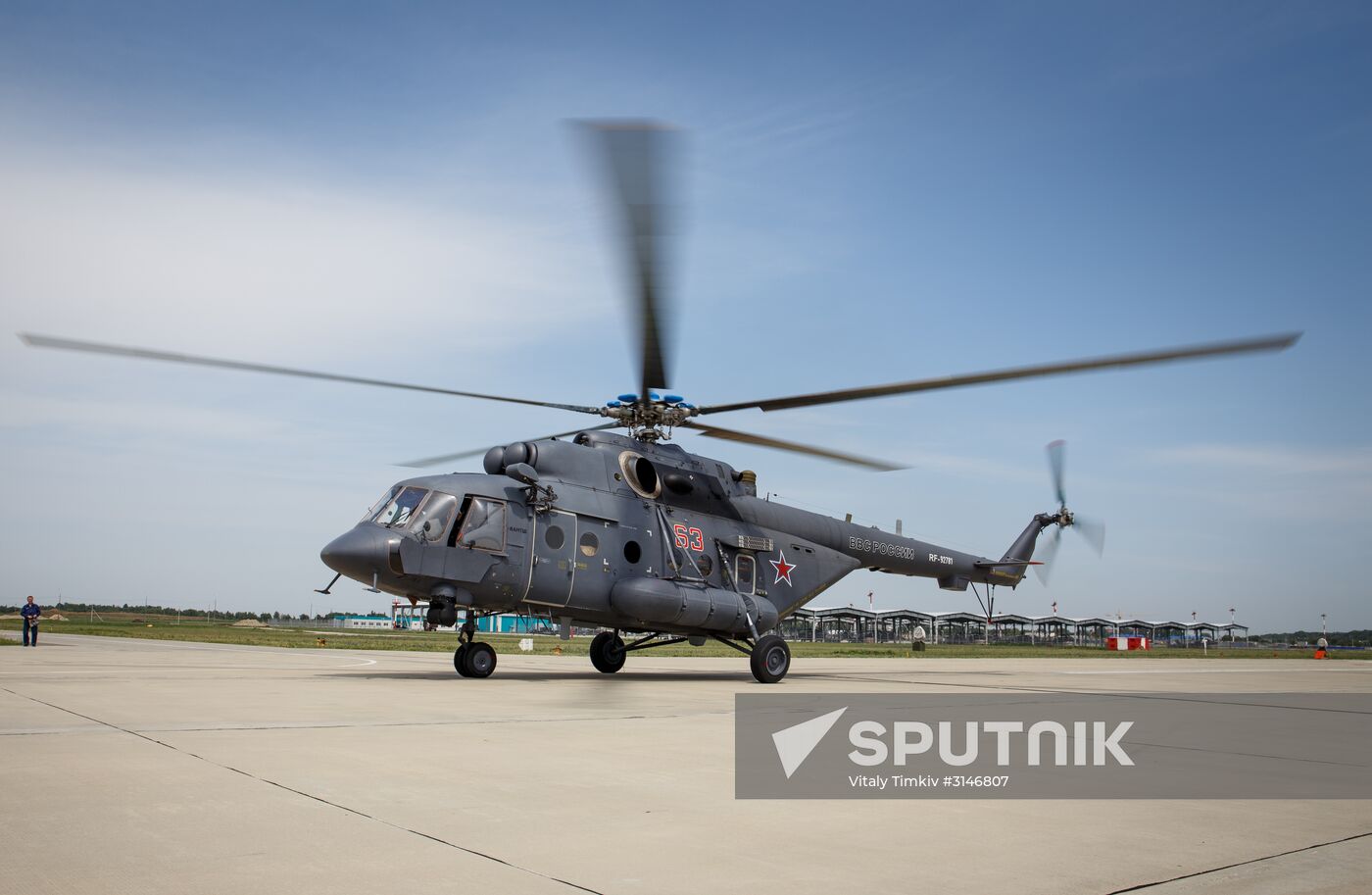 Mi 35M helicopters on training flights in Krasnodar Territory