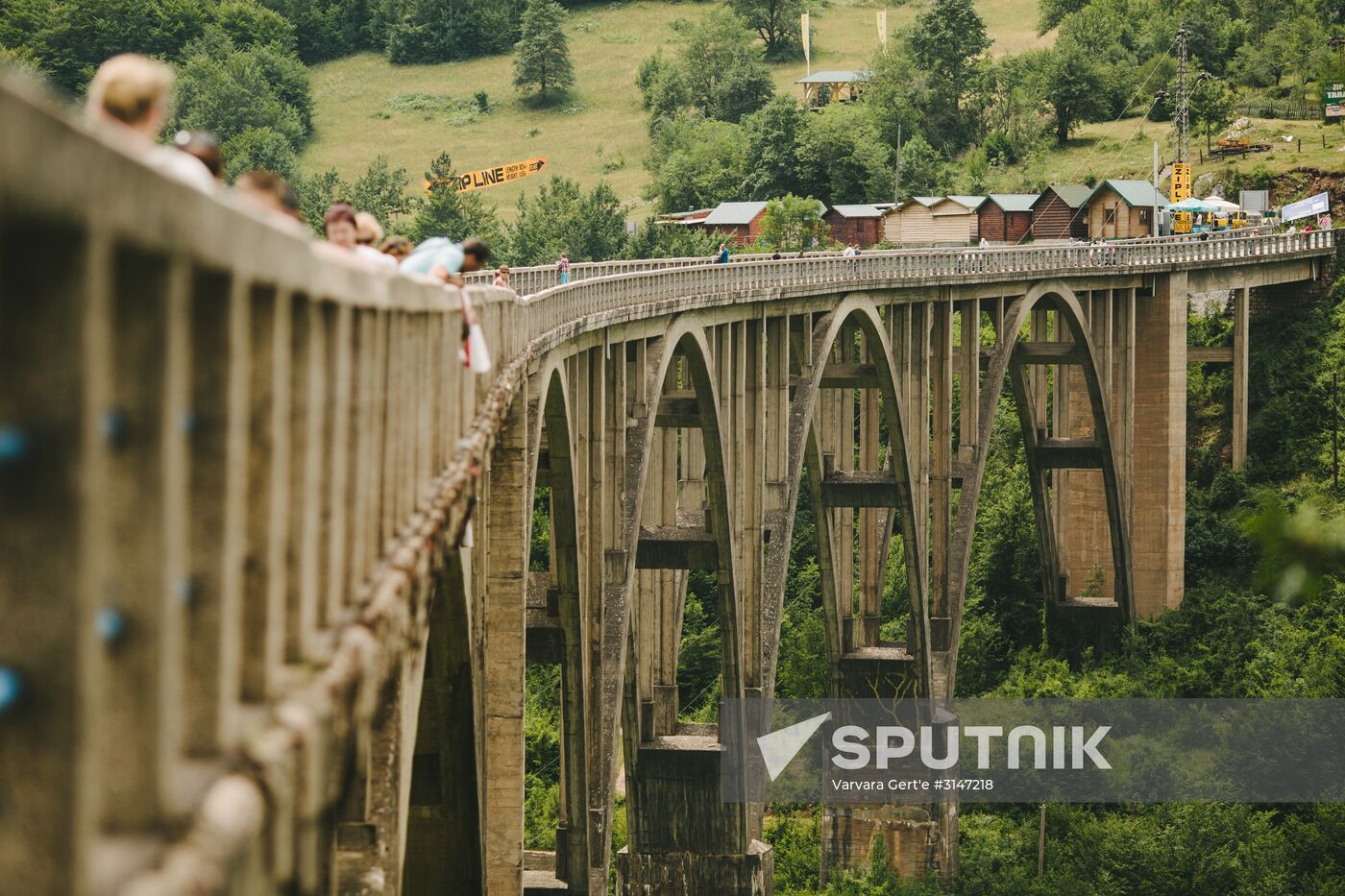 Durdevica Bridge, a concrete arch bridge over the Tara River in northern Montenegro. Location: Montenegro, . Author: Varvara Gert'e/Sputnik. Countries of the world. Montenegro