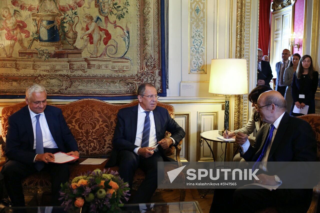 Russian Foreign Minister Sergei Lavrov visits Paris