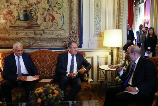 Russian Foreign Minister Sergei Lavrov visits Paris