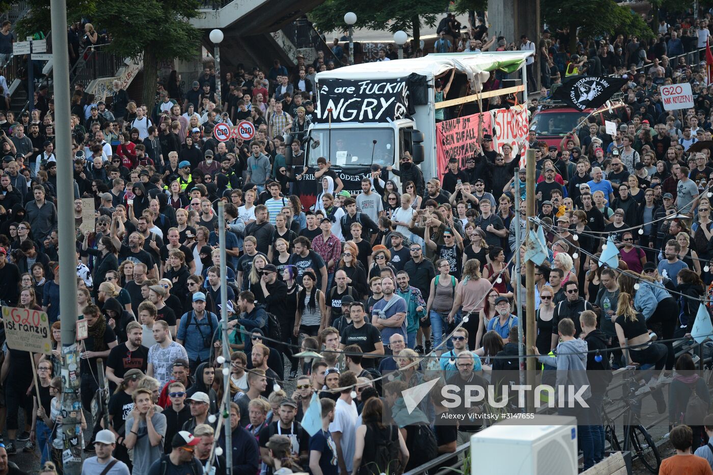 Protest rally in Hamburg