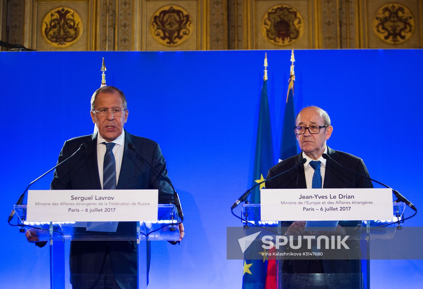 Russian Foreign Minister Sergei Lavrov visits Paris