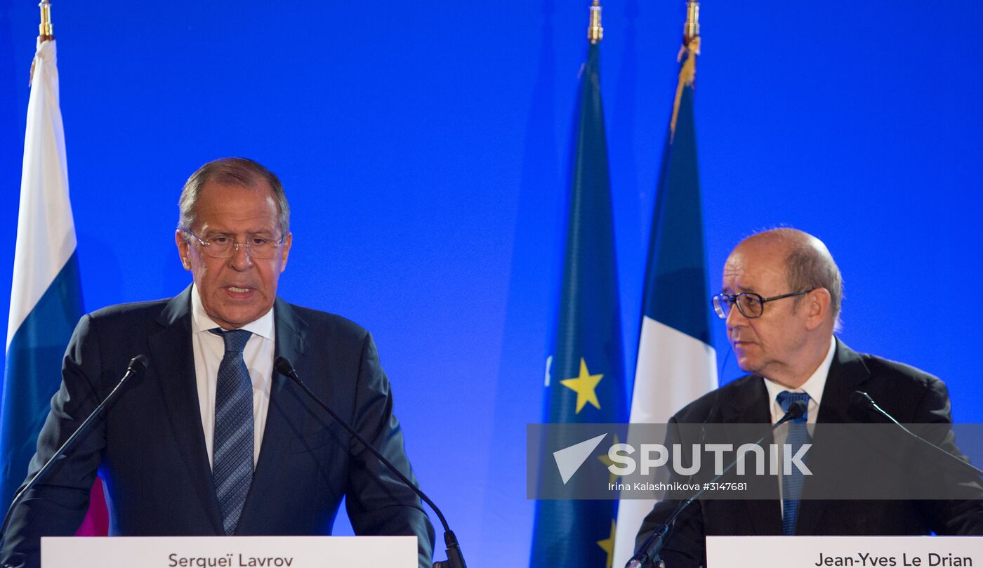 Russian Foreign Minister Sergei Lavrov visits Paris