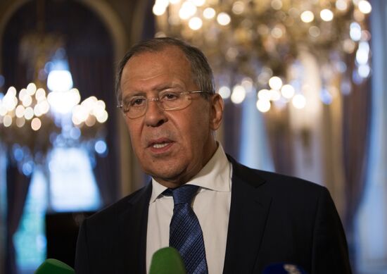 Russian Foreign Minister Sergei Lavrov visits Paris