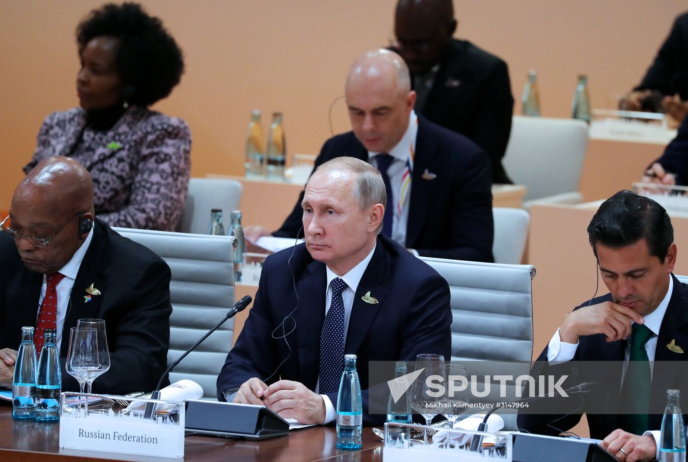 President Vladimir Putin attends G20 summit in Hamburg