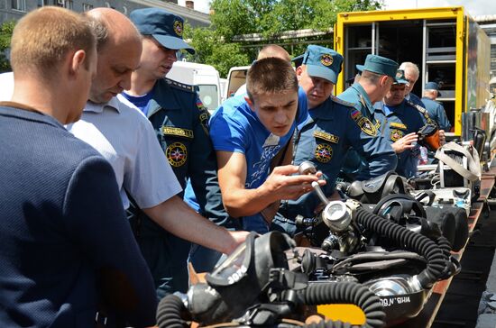 Emergency drill at Bazhanov mine in Donetsk region