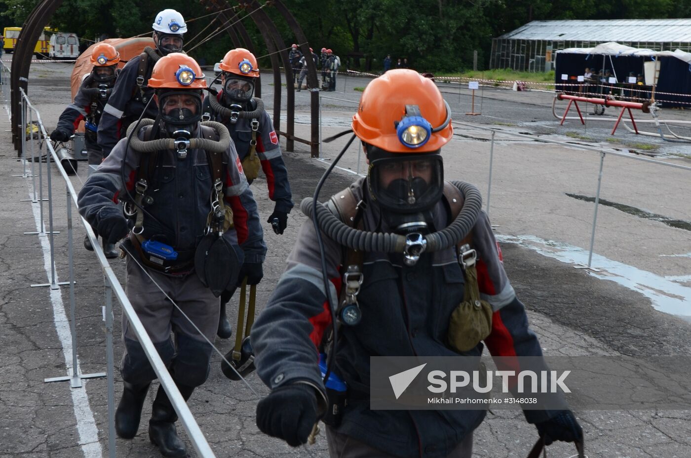 Emergency drill at Bazhanov mine in Donetsk region