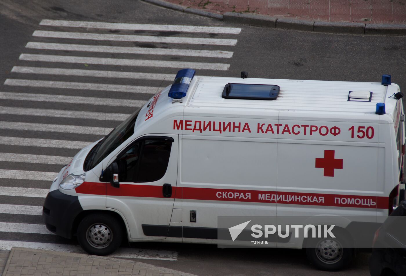 Aftermath of explosions in Lugansk center