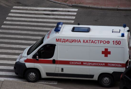 Aftermath of explosions in Lugansk center