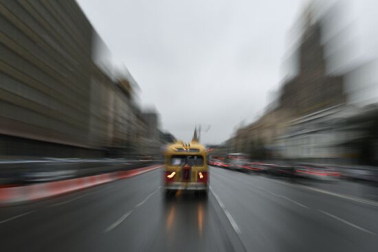 Moscow transport day