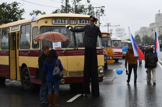 Moscow transport day