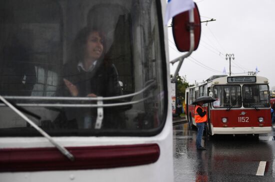Moscow transport day