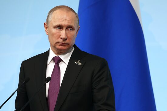 President Vladimir Putin attends G20 summit in Hamburg