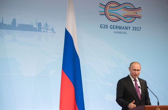 President Vladimir Putin attends G20 summit in Hamburg